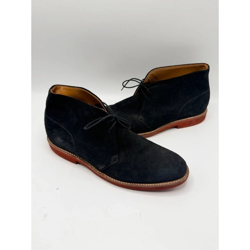 Walk-Over Mens Suede Chukka Boots Black Red Brick Sole 35010I Size 12 No Box
